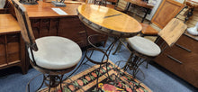Load image into Gallery viewer, Custom Design Pub Table + 2 Swivel Barstools
