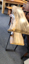 Load image into Gallery viewer, Custom Design 2-Tier Live Edge Beetle Kill Pine Modern Metal Base
