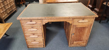 Load image into Gallery viewer, Antique Desk American Quarter Sawn Oak, as is
