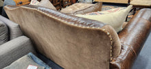 Load image into Gallery viewer, Austin Ranch Design Embossed Leather Velour Upholstery sofa as is
