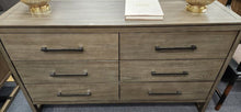 Load image into Gallery viewer, Six Drawer Dresser with Metal Handles 66 w x 21 d x 39 h
