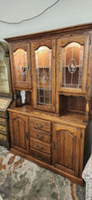 Load image into Gallery viewer, Lighted China 2-Piece Cabinet Stained Etched Glass as is
