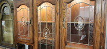 Load image into Gallery viewer, Lighted China 2-Piece Cabinet Stained Etched Glass as is
