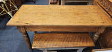 Load image into Gallery viewer, Antique Wood Table with 2 Benches
