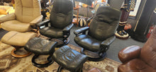 Load image into Gallery viewer, Stressless Ekornes Small Recliner Leather with Ottoman (1) each
