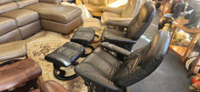Load image into Gallery viewer, Stressless Ekornes Small Recliner Leather with Ottoman (1) each
