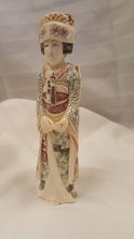 Load image into Gallery viewer, Antique Carved Ox Bone Japanese Kimono Lady 6&quot; signed bottom
