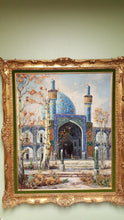 Load image into Gallery viewer, Antique Blue Mosque Saudia Arabia signed A. Cytsoz (as is)
