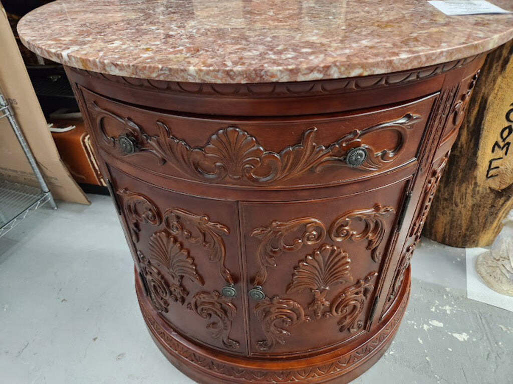 Marble Top Ornate Cabinet (Top NOT Attached)