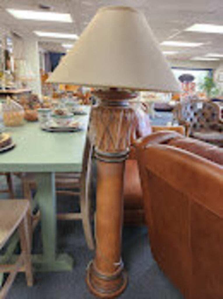 Tall Ornate Brown Floor Lamp from Interiors