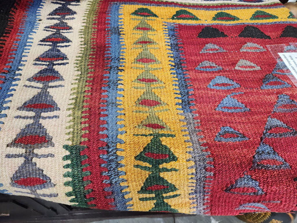 Afghanistan Imported Colorful Woven Rug ~5 x 9