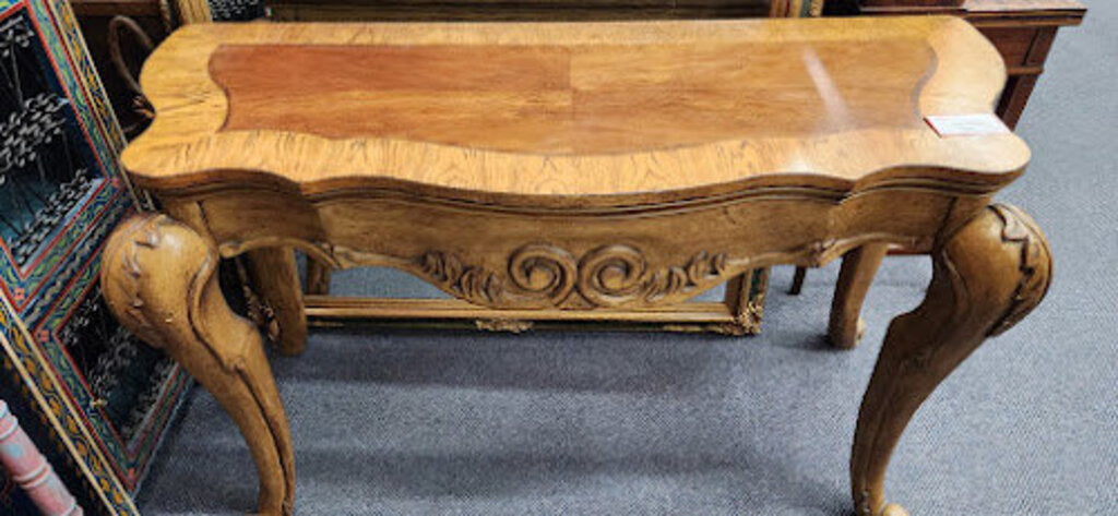 Curved Ornate Side Sofa Table