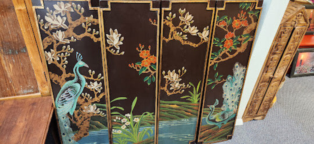 Horchcow Asian Peacock Set of 4 Wall Panels