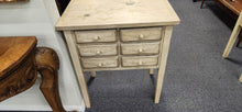 Load image into Gallery viewer, End Table 6-Drawer Cream Painted Top Design (1) each
