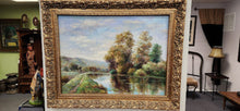 Load image into Gallery viewer, Original Oil Painting Certificate on Back 40 x 49 Gold Frame art
